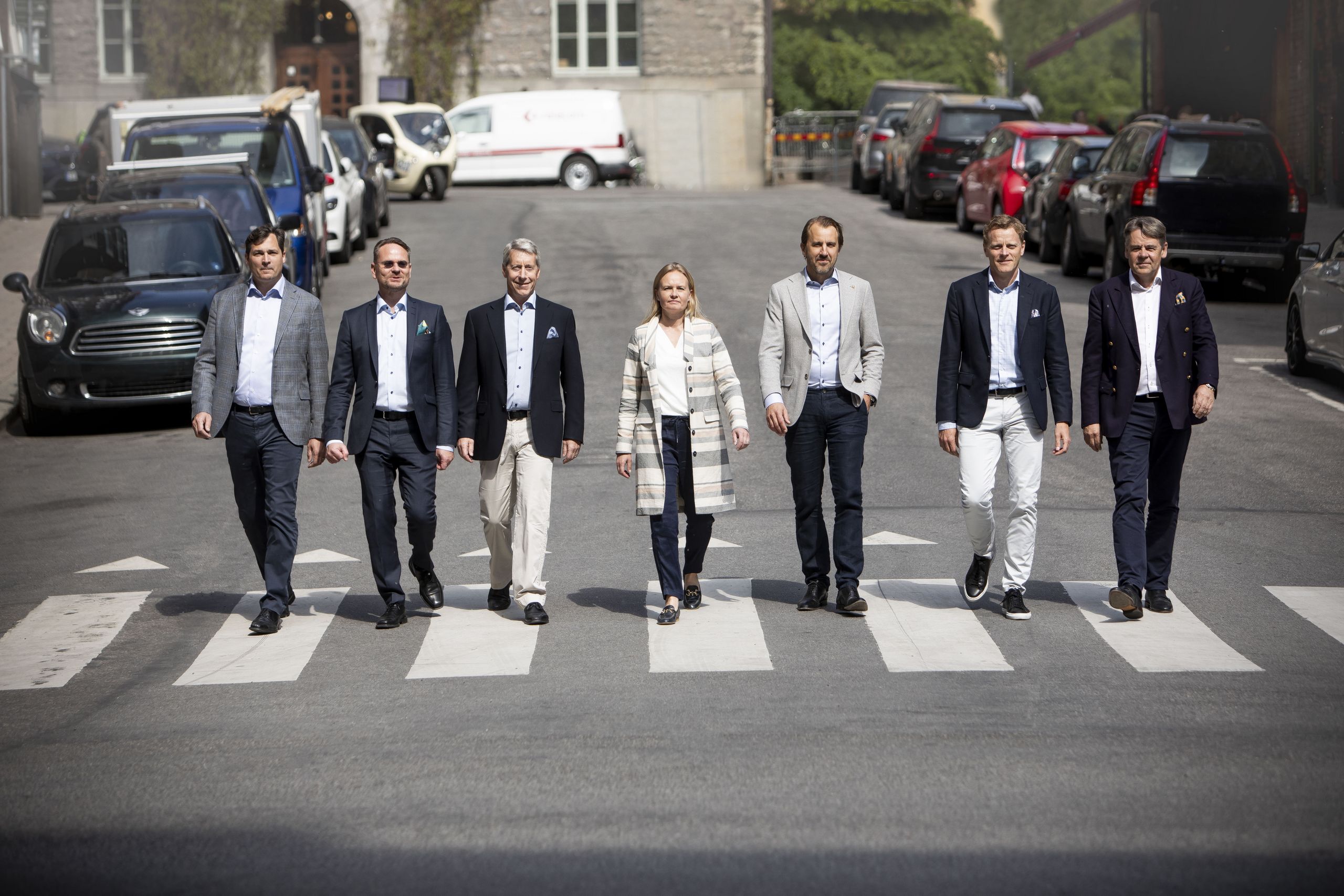 Från vänster: Claus Nielsen, Per Lundblad , Martin Fassl, Malin Enarson, Niklas Stenberg, Patrik Klerck, Hans Andersén